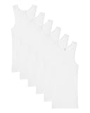 Gildan Men's A-shirt Tanks, Multipack, Style G1104, White (6 Pack), Medium