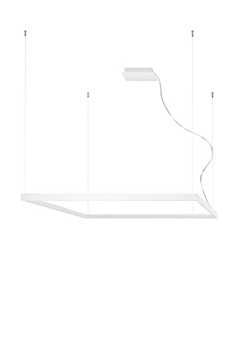 SOLLUX lighting Pendelleuchte Hängelampe Designleuchte weiß LED Alu Wohnzimmerleuchte H 150 cm