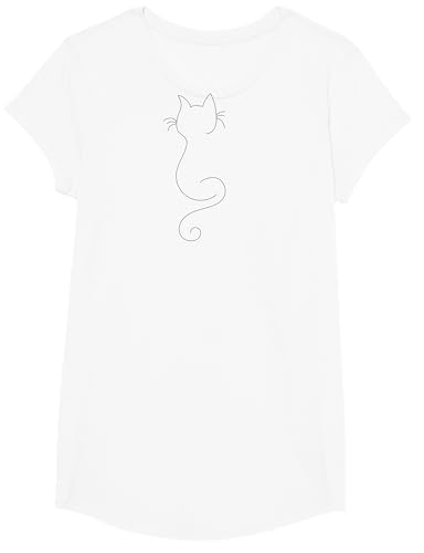 Hand Drawn One Line Art Cat T-Shirt
