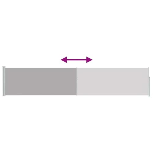 Store latéral en polyester gris de haute qualité avec structure en acier stable - 8