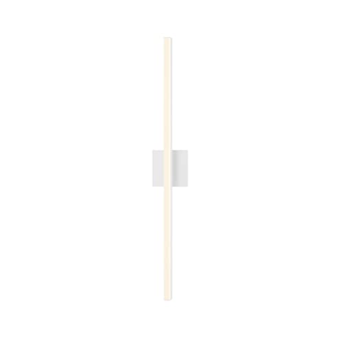 Image of Sonneman Modern Lighting 2771.03 Stix 1-Light LED Linear Vanity Lighting Fixture for Bathroom, Installs Horizontal or Vertical - 3000K - 32 inch - Satin White