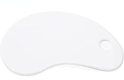 White Curved Mixing Bowl Batter Scraper Spatula Tool Durable Plastic