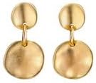 UNOde50 SCALES Circle Drop Earrings, 18K Gold Plated - Image 4