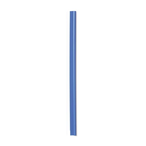 Durable A4 Spine Bar 6mm Blue - Pack of 100 - Quick and Easy Binding for Unpunched Documents - Holds Up to 60 A4 Sheets