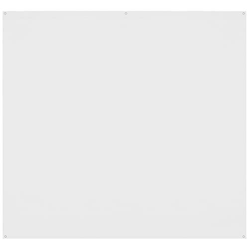 Westcott X-Drop Pro Wrinkle-Resistant 8' x 8' (2.44 x 2.44m) Backdrop for Headshots, Photoshoots, Group Portraits, Video Interviews, & Photo Booths - Portable and Travel Friendly (High Key White)
