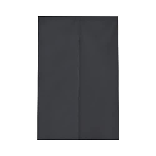 Surwin Rideau de Porte Japonais Long Tapisserie Noren en Lin Fenêtre Rideaux Panneau Tenture Tapisserie Décoration pour Cuisine Chambre Décoration de Maison (65x90cm,Le Noir)
