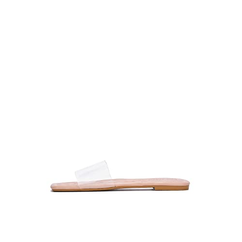 Cape Robbin Women's Transparent Slide Sandals - Slip-On Mule Shoes (Keko)2