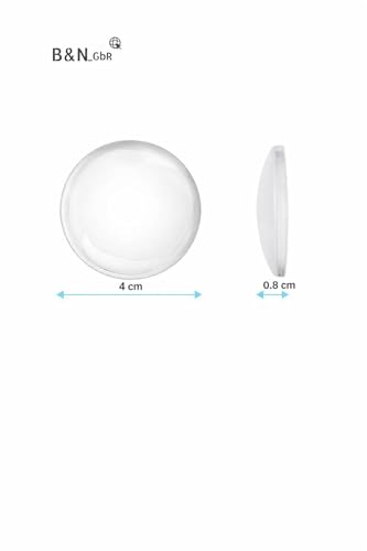 B&N_GbR Gumminoppen Puffer selbstklebend Stopper, Silikon Gummipuffer für Türklinken/Möbel, Ø 4cm, Türstopper Klinke transparent, Anti Rutsch Pad Noppen