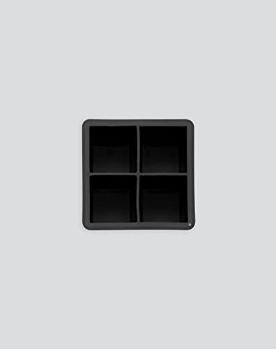 Forma de Gelo de Silicone Preto 4 Cubos - Oikos