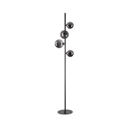 Lámpara de pie de 4 luces para salón moderno, modelo negro Ideal Lux PERLAGE