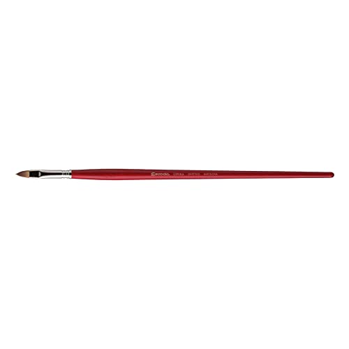 Escoda Opera Series 3060 Artist Oil and Acrylic Paint Brush, Synthetic Takatsu Filament, Filbert, Size 8