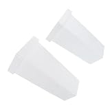 Toyvian Confezione da 2 secchielli portafiori in plastica bianca | Per composizioni floreali e bouquet, stile moderno semplice, decorazione per balcone e centro commerciale