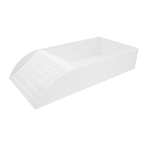 GRIRIW Turtle Basking Platform Durable Reptile Food and Water Dish with Ramp Multi Functional Fish Tank Decoration for Turtles Lizards and Other Reptiles Stylish Design