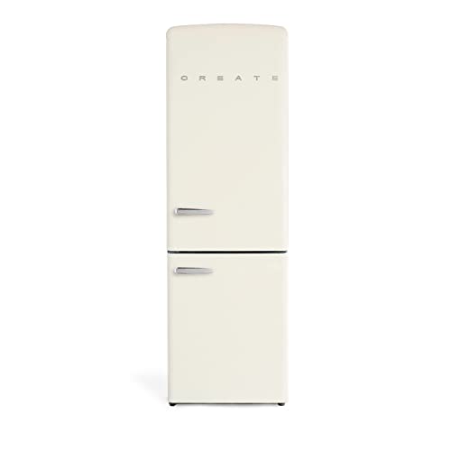 CREATE / FRIDGE STYLANCE/Frigorífico Combi 330L Blanco roto/Diseño y estilo Retro Vintage