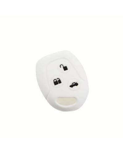 Étui de clé pour voiture Ford Focus Fiesta en silicone bleu à 3 boutons