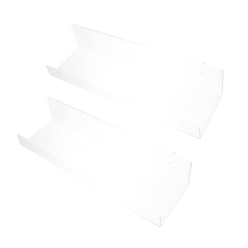 STOBOK 2stücke Wandregal Transparenter Bücher Und Fotoaufbewahrungsrack Für Badezimmer Und Küche Multifunktionale Wandmontage Robust Und Langlebig Für Pflanzen Und