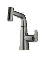Robinet de salle de bain noir ALPHA HOME mitigeur à jet doux économique