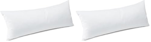 Image of puredown Feather Down Pillow Insert - 14x36 Throw Pillow, Large Lumbar Pillow Insert for Decorative Throw Pillow, Bed, Couch, and Cushion, Pack of 2