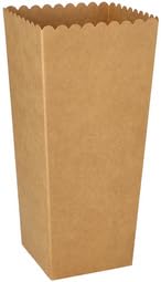PAPSTAR 100 cajas de cartón para palomitas de maíz, cuadradas, 19,7 x 7 x 7 cm, tamaño pequeño