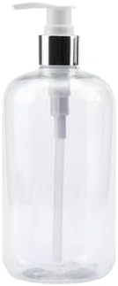 Soap Dispenser Bathroom Shampoo Shower Lotion Dispenser Bottle 500ml Plastic Screw Pump Bottles with Stickers Empty Bottle