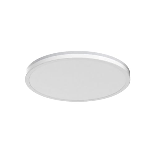 Matane 12 Inch LED Flush Mount Ceiling Light Fixture with Night Light, 24W 2400LM 3000K/4000K/5000K Selectable, Dimmable LED Ceiling Lights for Bedroom, Dining Room, Kitchen, Round White