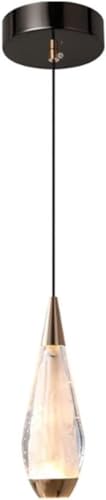 Suspension LED en cristal moderne dimmable pour plafond de chambre chic