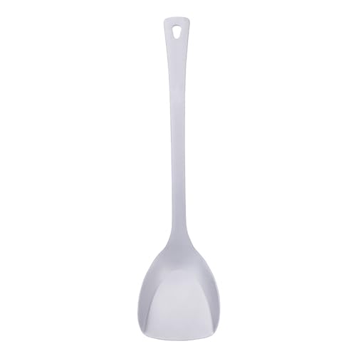 RUNGEASINI 28.8cm Titanium Spatula Lightweight Food Turner Durable Non-Toxic Cooking Flatware for Outdoor, Backpacking & Survival Gear (Smooth Handle)