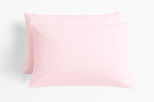 Image of Comfort Beddings 100% Organic Cotton Pack of 2 Youth Pillowcases 16x22 Soft Peach Pillow Cases with Envelope Closure, Crisp Percale Weave, Soft & Cooling Pillow Covers (Size-16x22, Soft Peach)