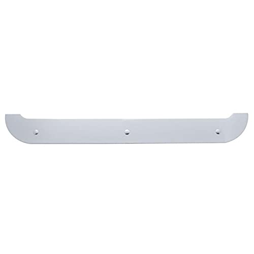 Image of United Pacific 4 in x 24 in Chrome Contoured Bottom Plate for Mud Flaps - Bolt Thru, Model 10430