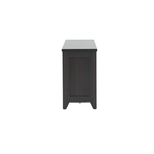 Image of Royaloak Texas American LCD Stand | Wooden TV Cabinet with Melamine Finish and Dark Wooden Color | Elegant Curved Glass Doors with Fluted Design | TV Unit with Storage and Soft Closure Hinges