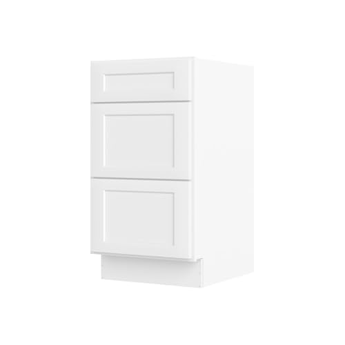 Image of Furinno Shaker Bath Vanity Cabinet Without Top, Ready to Assemble, 21 D x 18 W x 34.5 H, White