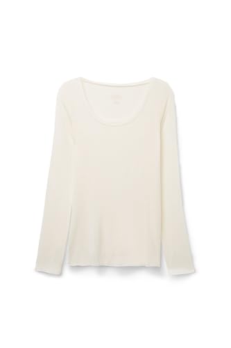 Woman's Long Sleeve Scoop Neck Top in Ultralight Modal with Cashmere