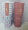 Valentine's Day Tumblers Assorted - Red/White (6 ct) - 2 Pack