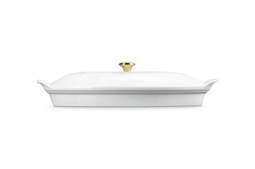 Image of Le Creuset Stoneware Heritage Fish Baker, 1.7 qt., White