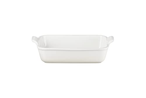 Le Creuset Heritage Rectangular Dish, Stoneware, 26 cm, 2.4 litres, Meringue, 71102267160001
