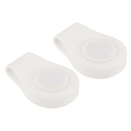 PATIKIL Golf Hat Clip, 2 Pack Silicone Cap Clamp with Magnetic Removable Ball Marker Holder for Golfer Women Men, White