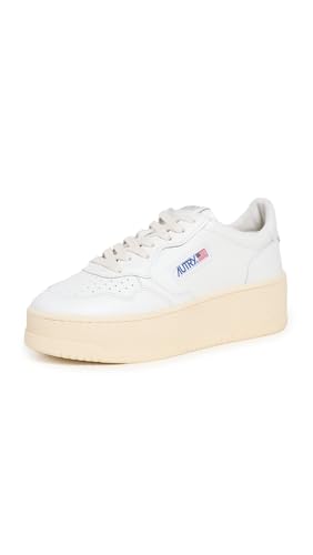 AUTRY Scarpe Sneakers Donna in Pelle Suola Platform PTLW LL15 Bianco (Bianco, Sistema Taglie Calzature EU, Adulto, Numero, Media, 38)