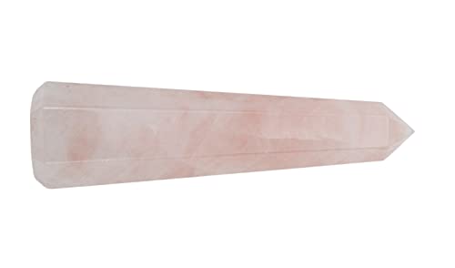 Image of Certified Rose Quartz Crystal Tower Obelisk Point for Chakra
