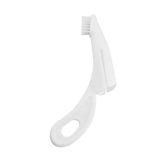 VINGVO Dog Toothbrush, Cat Toothbrush, Nylon Bristle Cat Finger Toothbrush Soft Ergonomic Handle Dog Tooth Brush Pet Toothbrush Teeth Whitening Pet Supplies (White)-f9Dz2GQc
