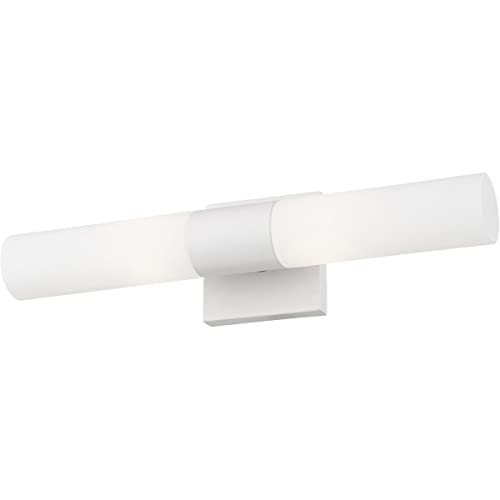Livex Lighting, 10102-13, Aero, ADA Vanity Sconce, Textured White with Antique Brass Accent by Livex - Image 6