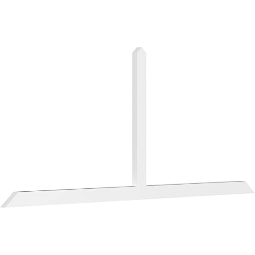Ekena Millwork GBP108X45X0204POR00 Portland Architectural Grade PVC Gable Brackets 108"W x 45"H x 2"D x 4"F, 10/12 Pitch