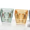 Elégante Menorah Hanoukiya en Cristal 6x27 cm - colorée