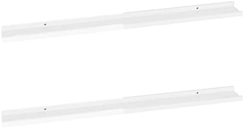 vidaXL 4x Wall Shelves Hanging Display Racks Floating Shelves Ledges Indoor Furniture Decoration Living Room Bedroom Grey 40x9x3 cm