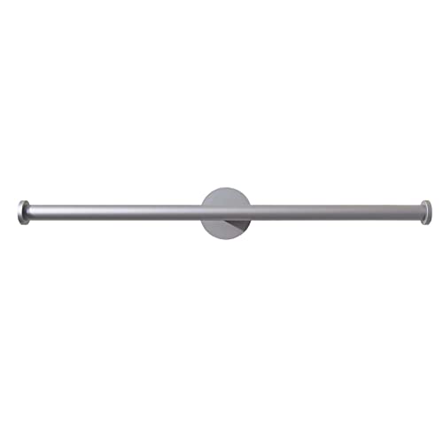 Porte-serviettes adhésif 60 cm en acier inoxydable gris pour salle de bain