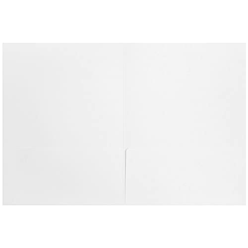 Jam Paper Premium Matte Cardstock Twin Pocket Folders - White - 6/Pack #TOP1