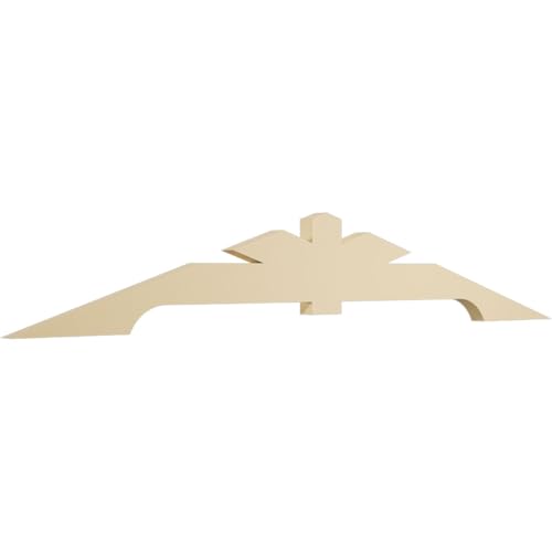 72"W x 12"H x 2"D x 4"F, 4/12 Pitch, Vanguard Signature Urethane Gable Bracket, Primed Tan