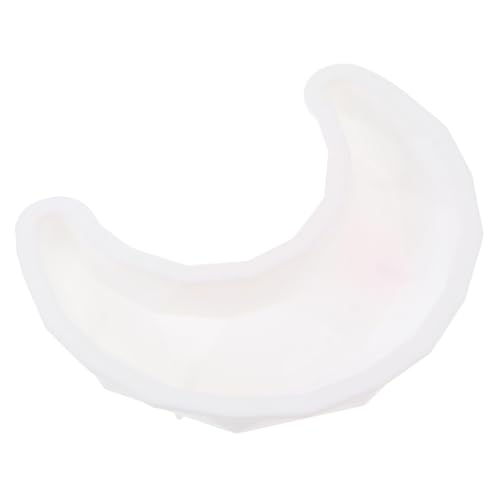HIAKDOFT Moule à Gâteau Mousse En Silicone Petit Format Blanc Antiadhésif De Lune, Outil De Pâtisserie Pour Desserts Maison, Pour Cuisson Et Présentation, Accessoire La Cuisine Réutilisable