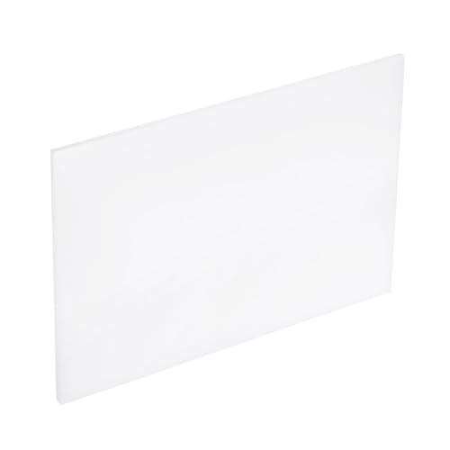 Image of MECCANIXITY UHMW Sheets, Hard Ultra High Molecular Weight Polyethylene Sheets Plastic Sheet, 8 inch x 10 inch x 1 /16, White