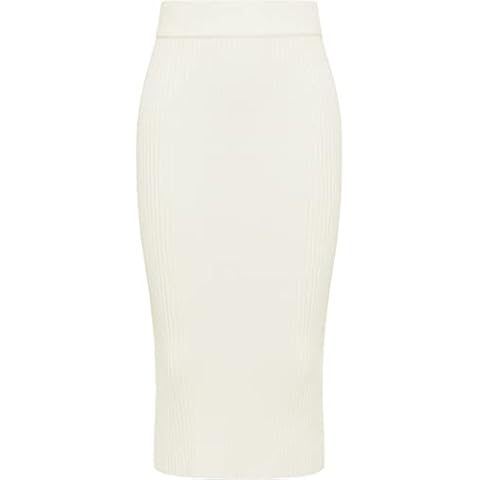 faina Falda Informal para Negocios, Color Blanco Cover