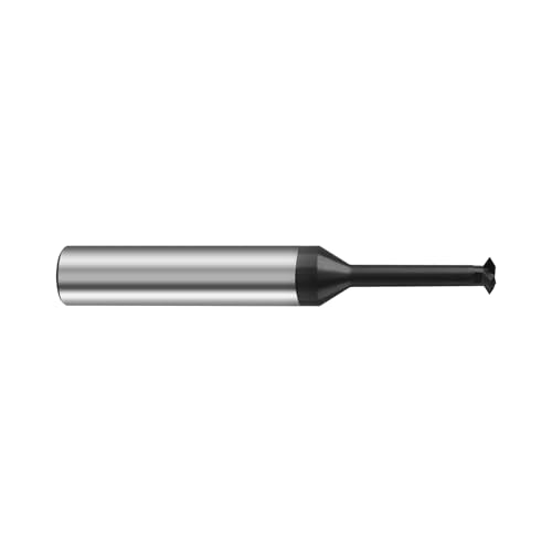 Image of 14-40 TPI Single Pitch 3 /8in Solid Carbide Thread end Mill, 0.290in Cutting Diameter, Necked to Thread 0.875in Deep, 4 Flute Bits Tool for Medium Hardness Steel, Brass, Iron